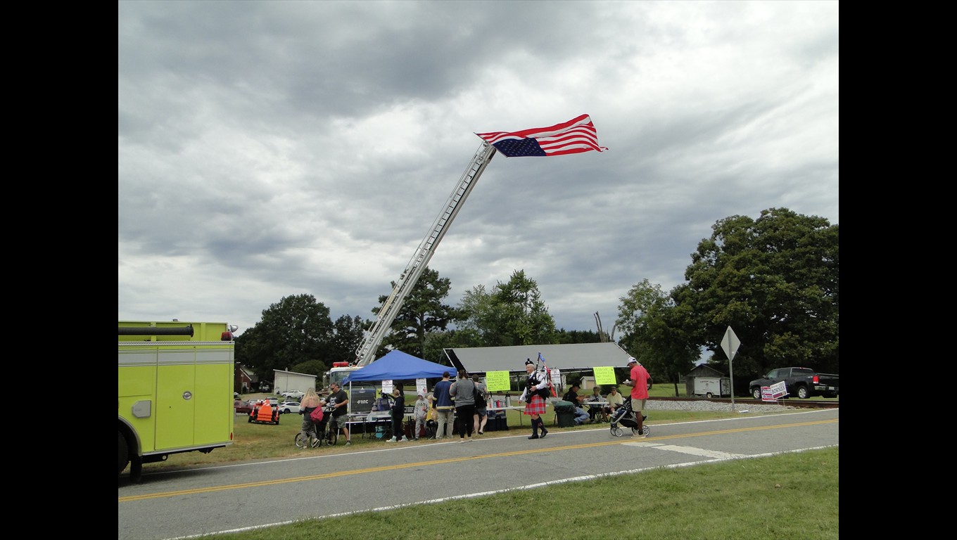 American Flag greets everyone!