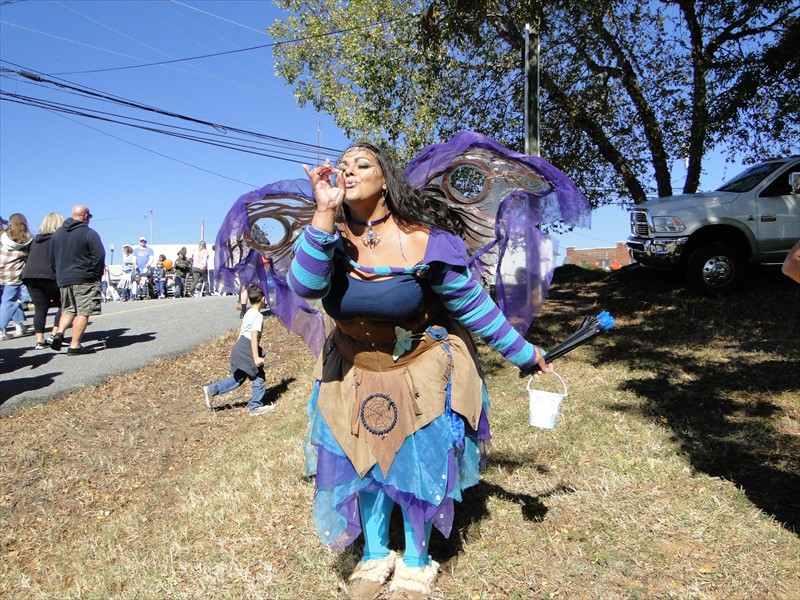 One of the Woodland Fairies blowing bubbles!