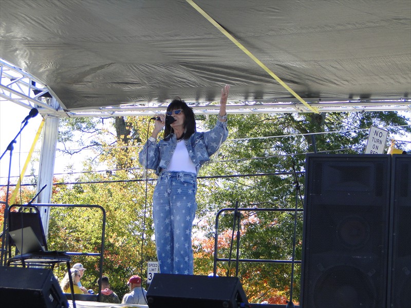Debbie Mills performs on the Gospel Stage.