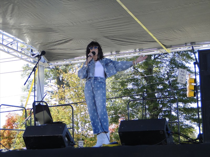 Debbie Mills performs on the Gospel Stage.